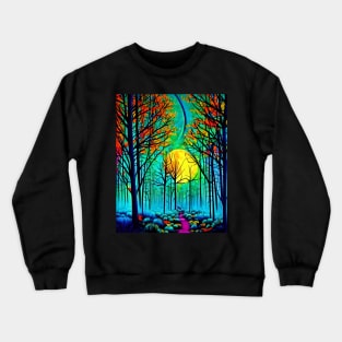 Beautiful Forest Moonlight Crewneck Sweatshirt